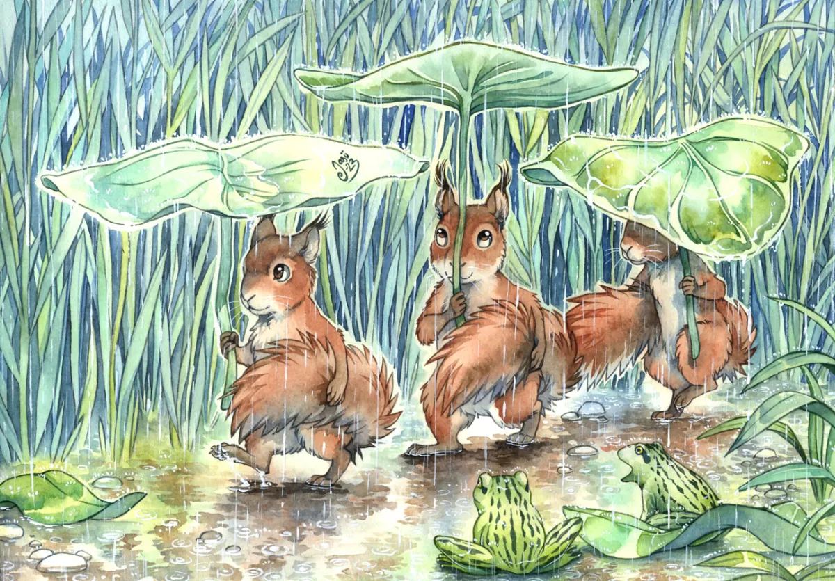 Original Painting - Shelter from the Rain