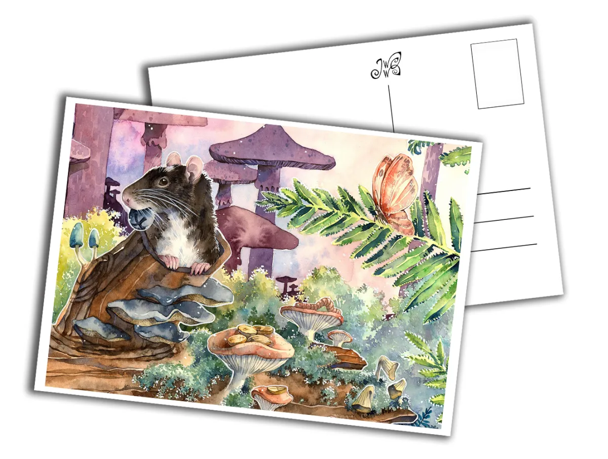 Card - Rat with a Snack