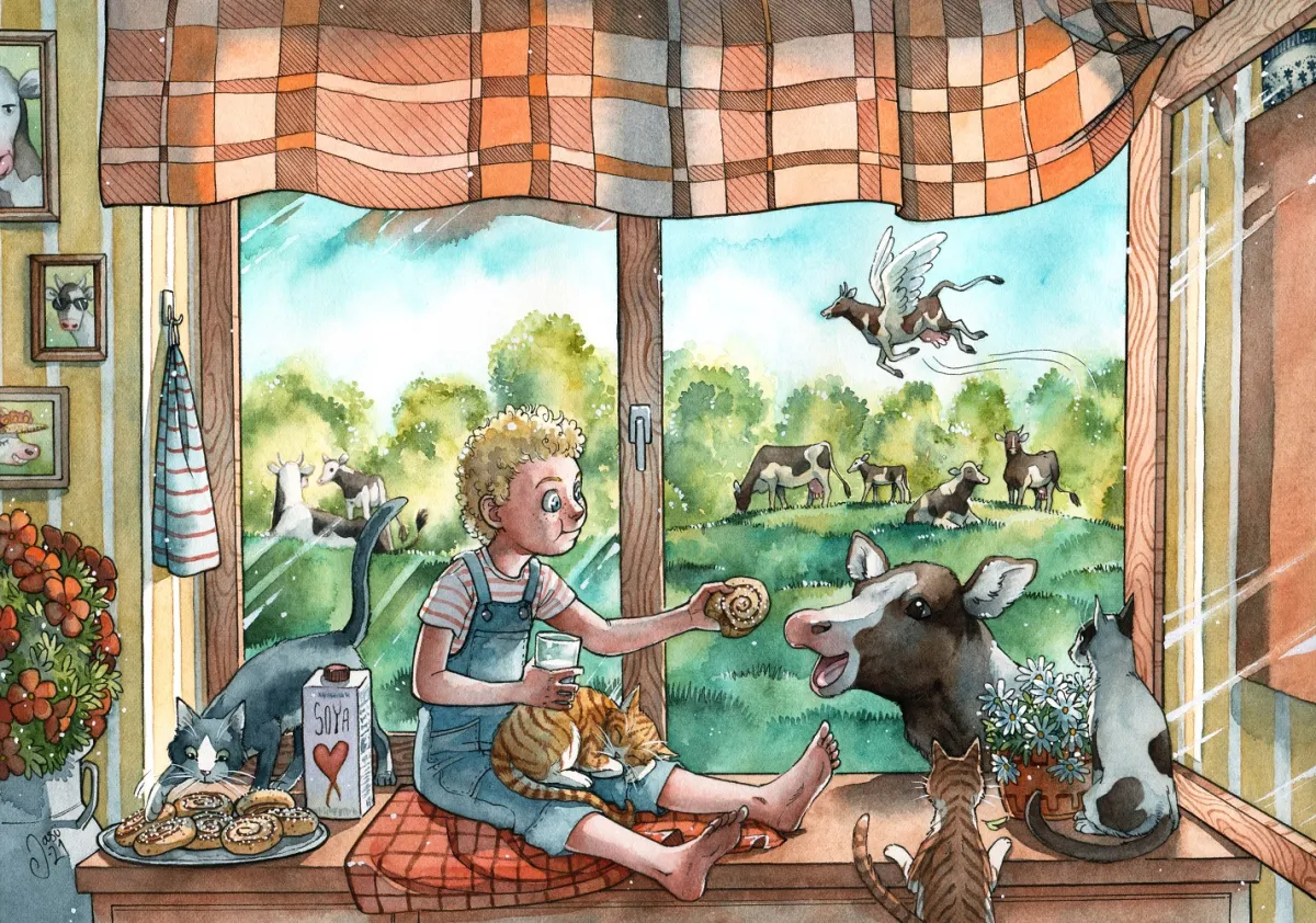 Original Painting - Summer Day's Snack