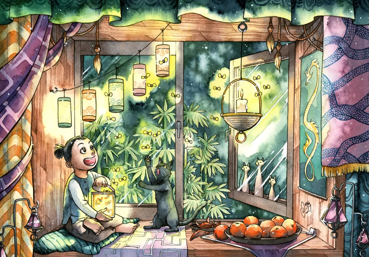 Original Painting - Fireflies 