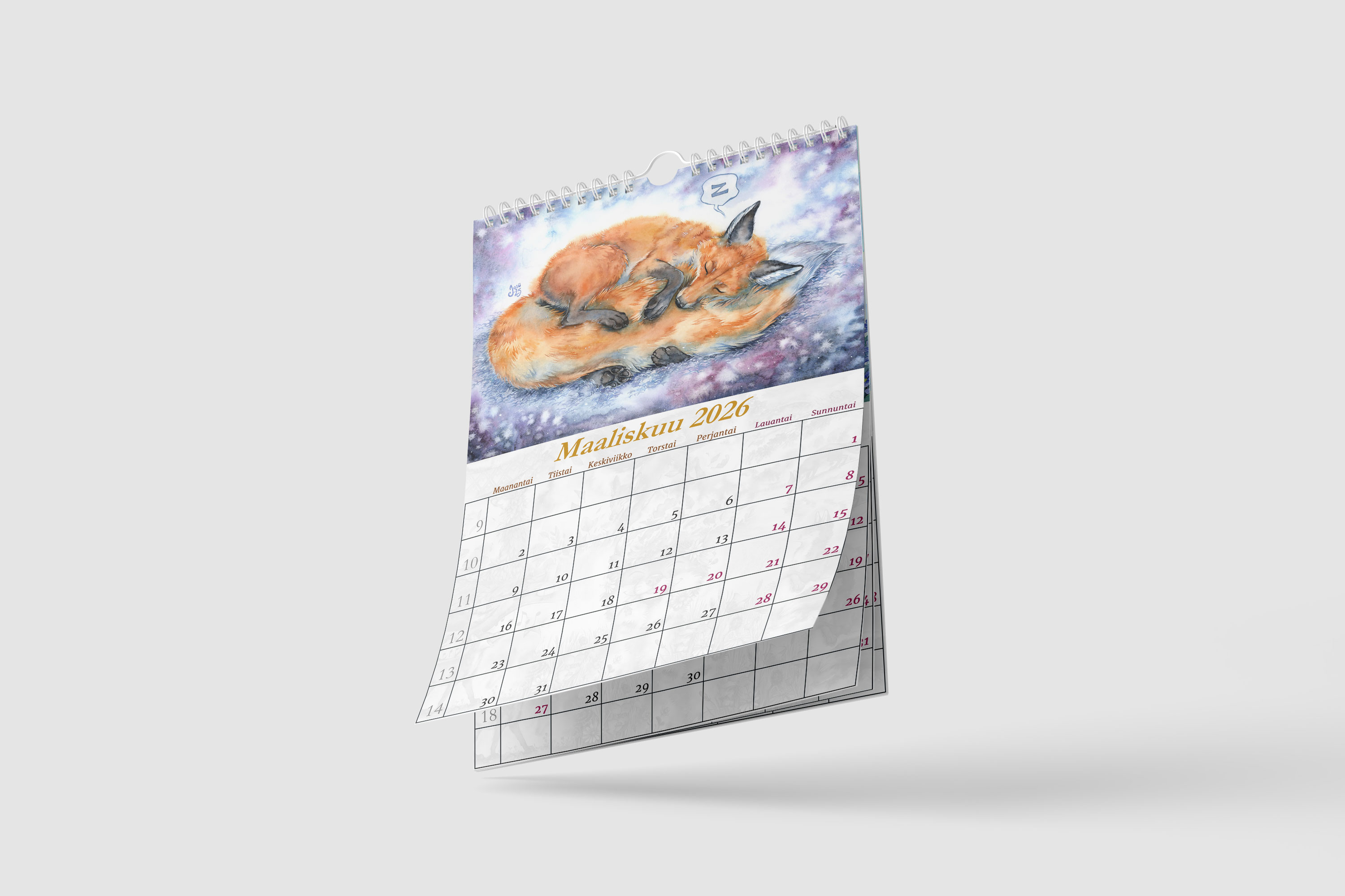005 Free Wall Calendar Mockup