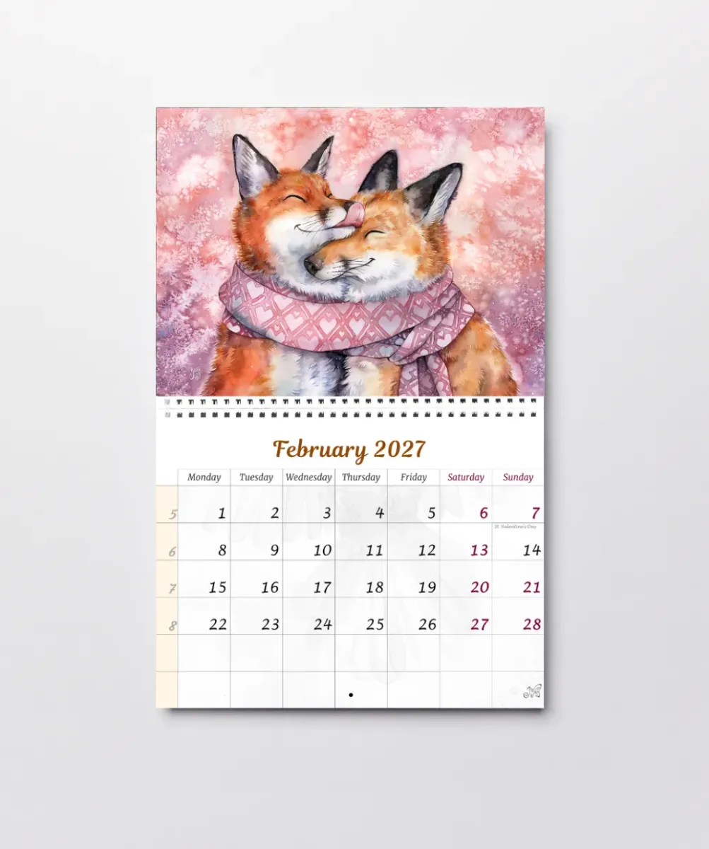 2027 Foxes Calendar