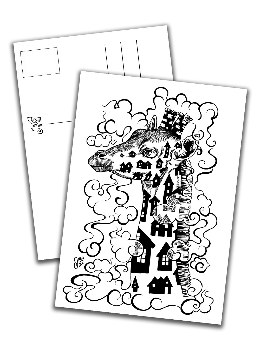 Card - Chimney Giraffe