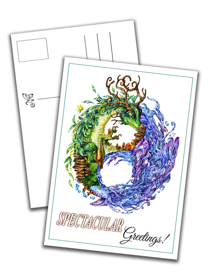 Card - Yin and Yang Dragons