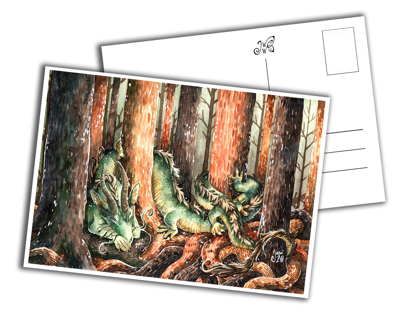 Card - Dragon in the Forest