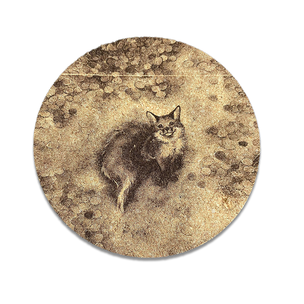 Cork Coaster - Fox Looking Up