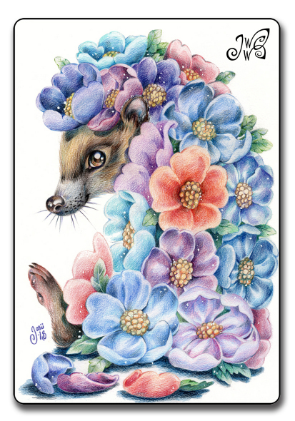 Magnet - Flower-Hedgehog
