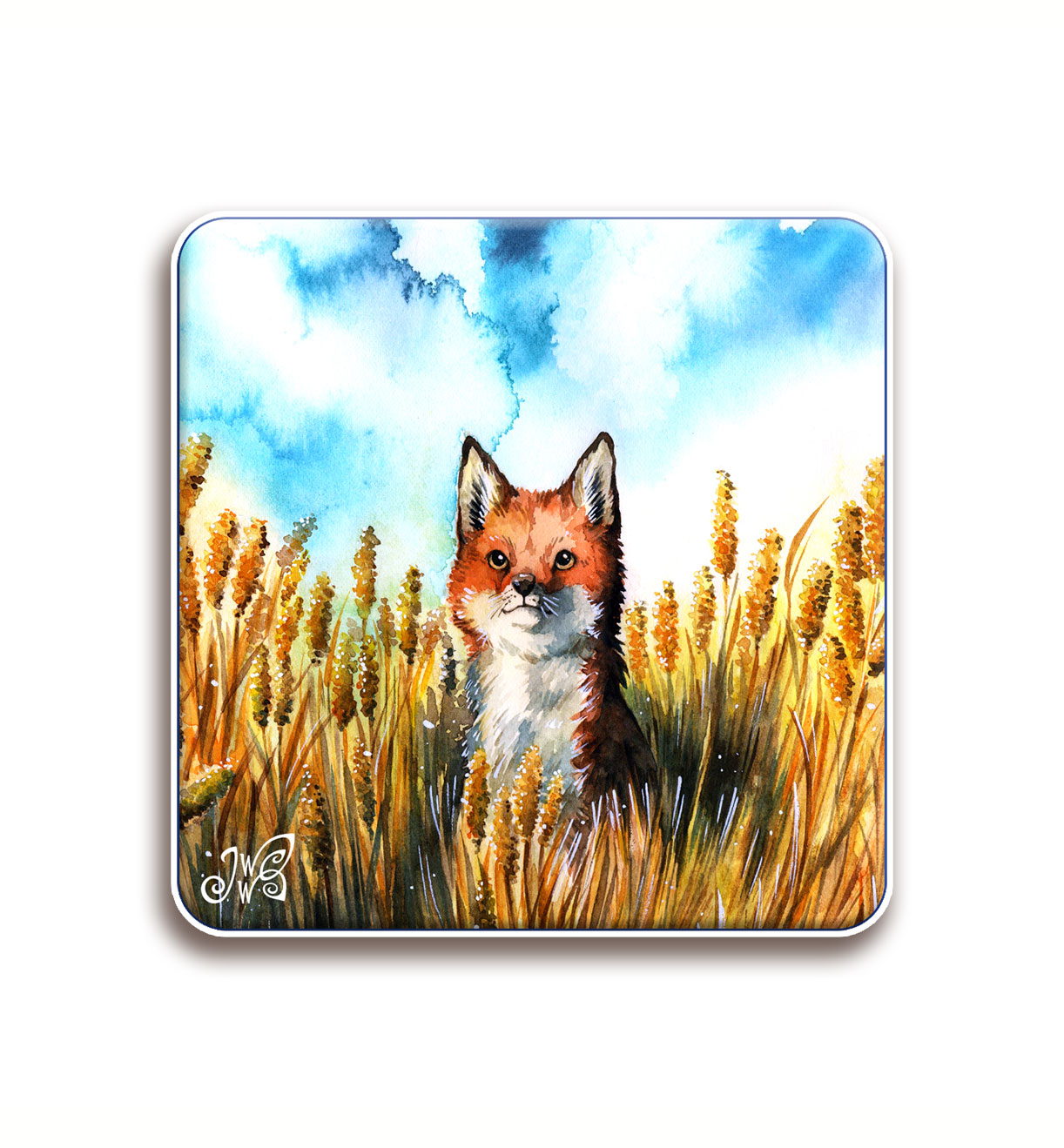 Magnet - Fox on a Grainfield