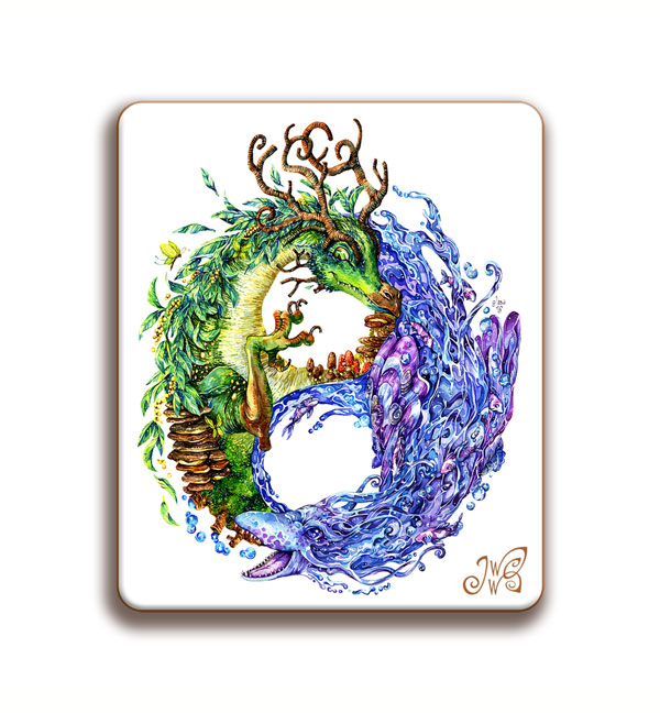 Magnet - Yin and Yang Dragons