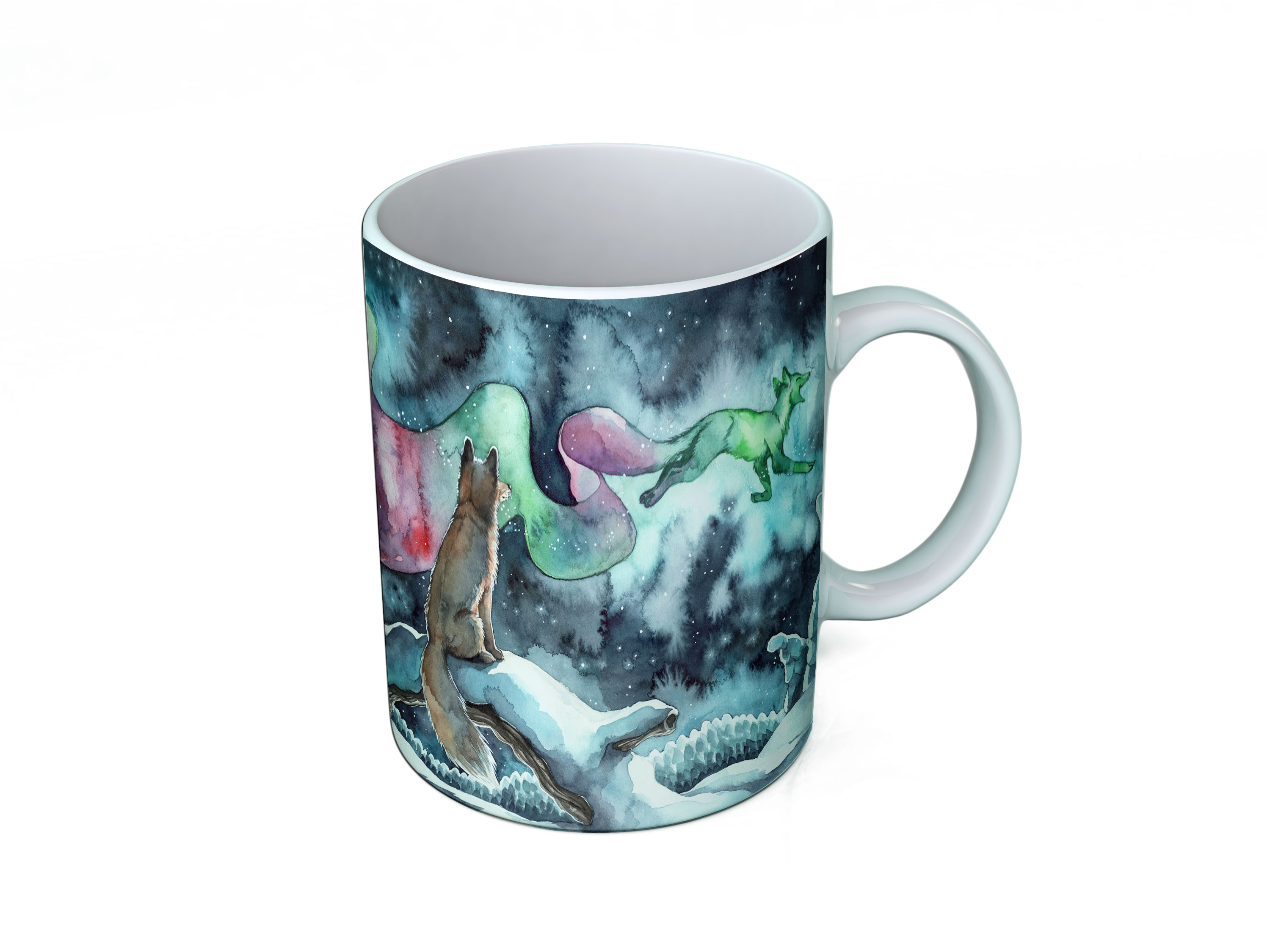 Mug - Fox Watching Northern Lights