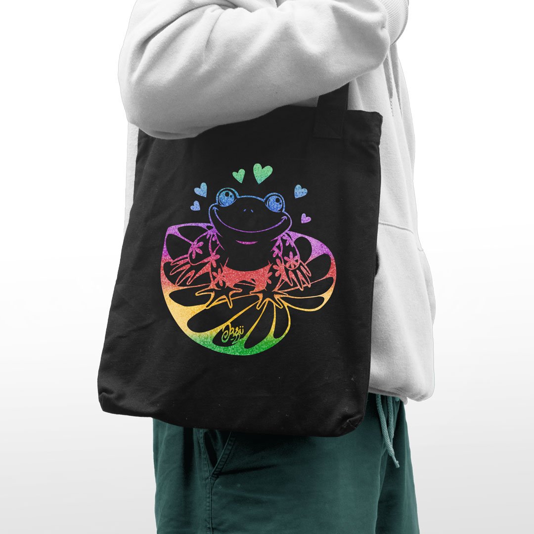 Shopping Bag - Glitter Frog