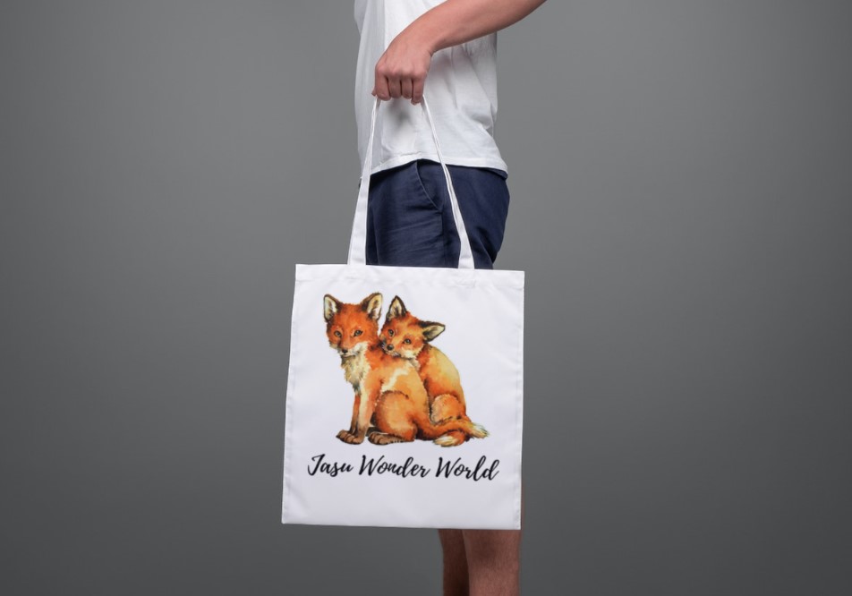  Shopping Bag - Fox Pups