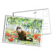 Card - Cat on a Flower-Filled Forest Clearing