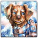 Magnet - Dog with a Scarf