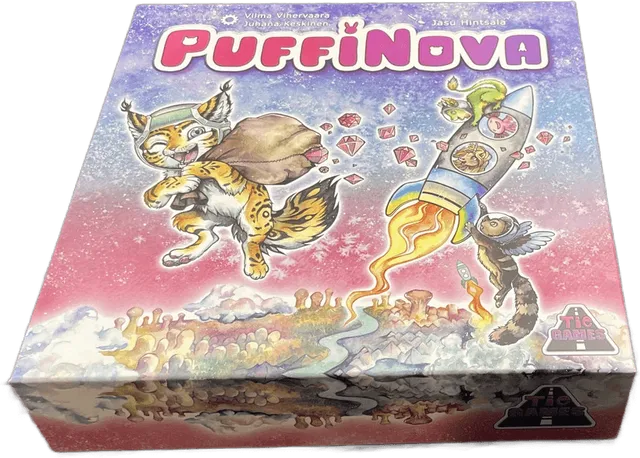 PuffiNova-laatikko pöydällä
