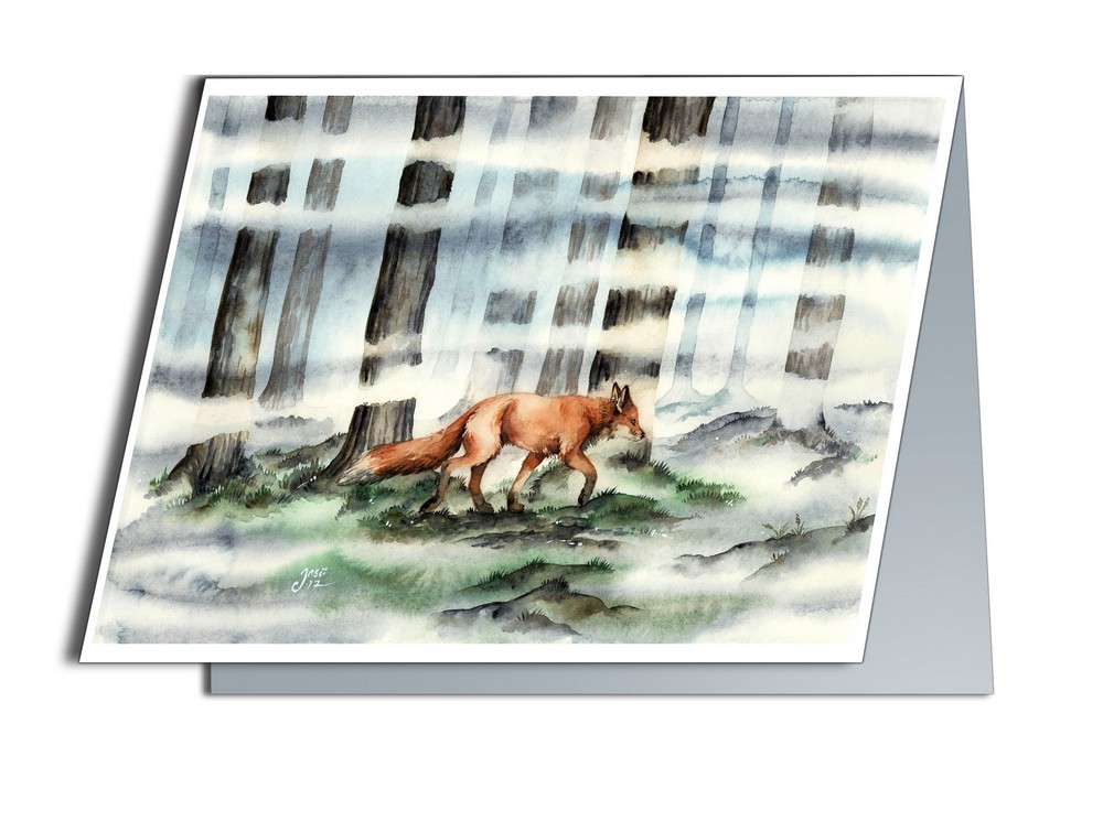 Räv i en dimmig skog - bild 2