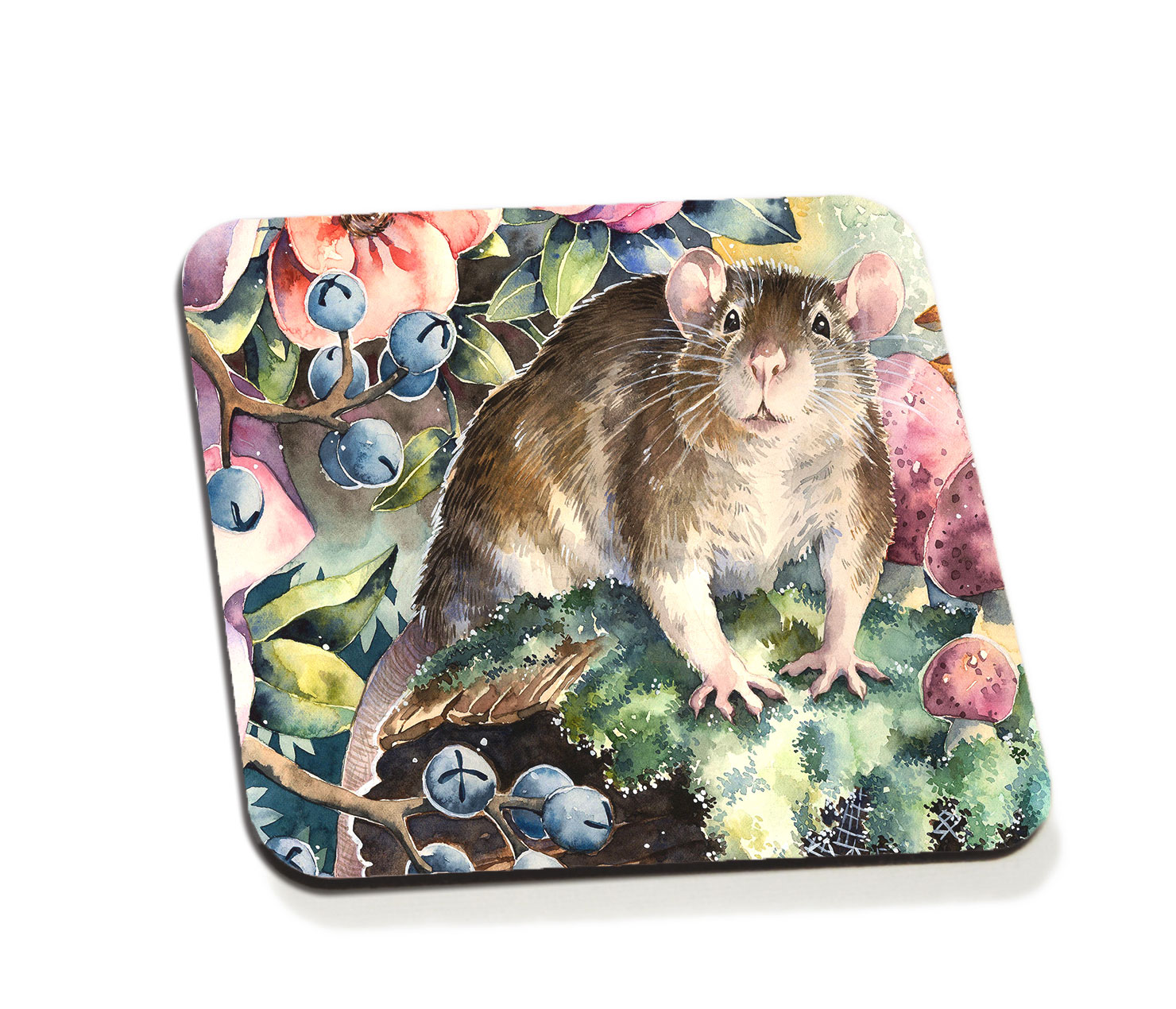 Rat with Flowers