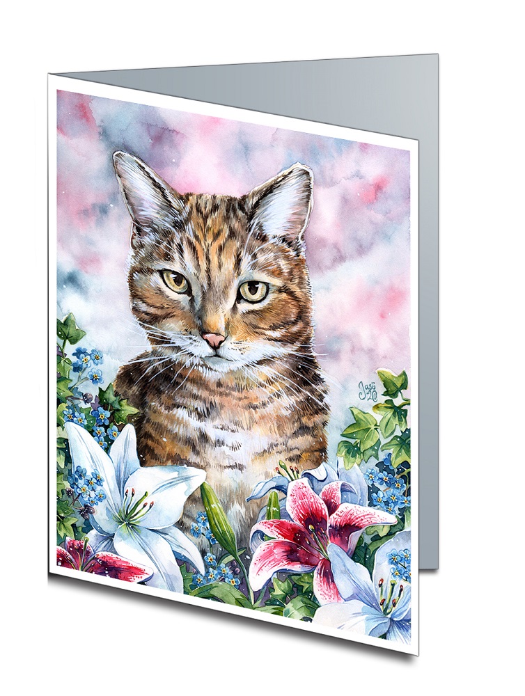 Cat with Lilies - photo 2