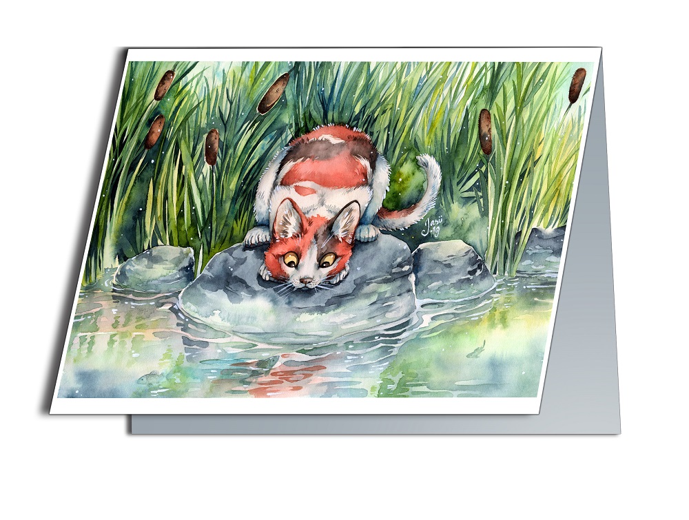 Cat at a Pond - photo 2