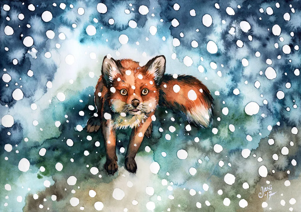 Fox in Snowfall