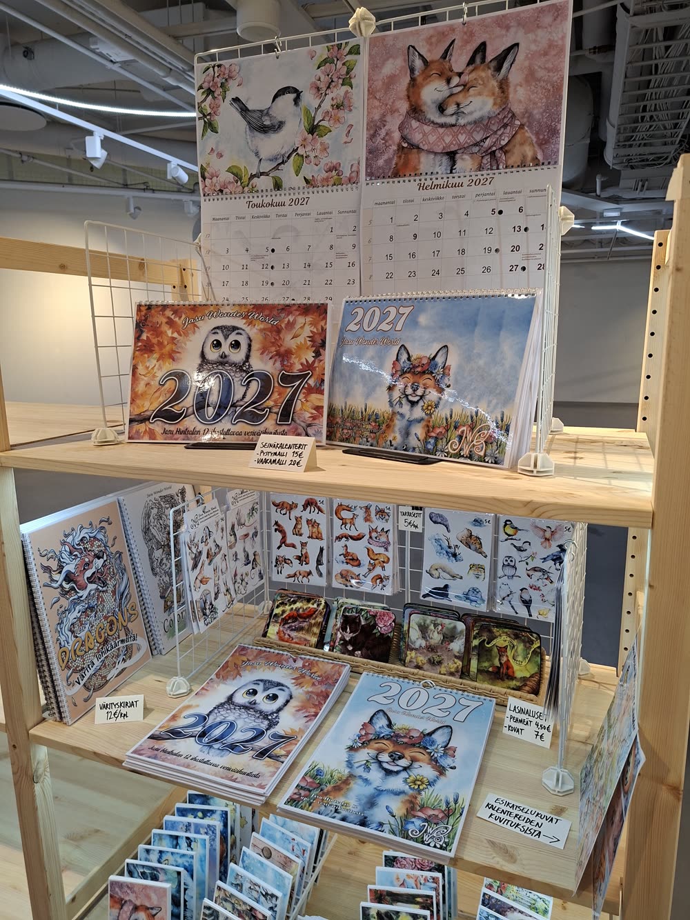 Pop-up-myymälän nurkka