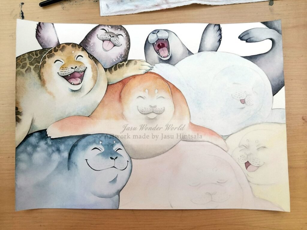 All the Seals! - 2025 Calendar illustrations