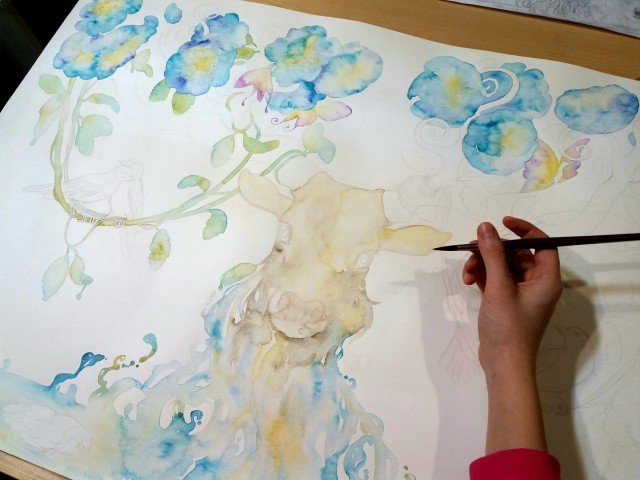 Formed by Water - Commissioned Watercolor Painting