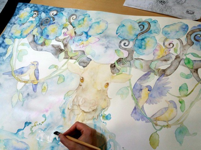 Formed by Water - Commissioned Watercolor Painting