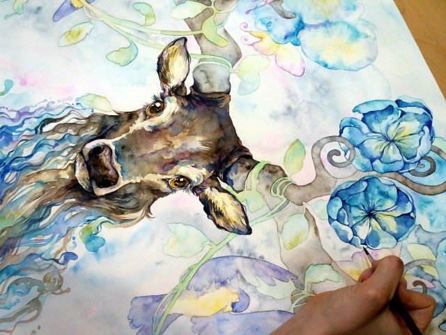 Formed by Water - Commissioned Watercolor Painting