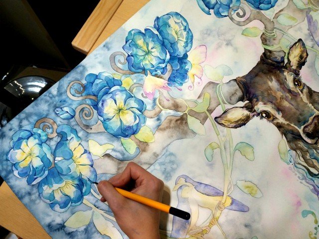 Formed by Water - Commissioned Watercolor Painting