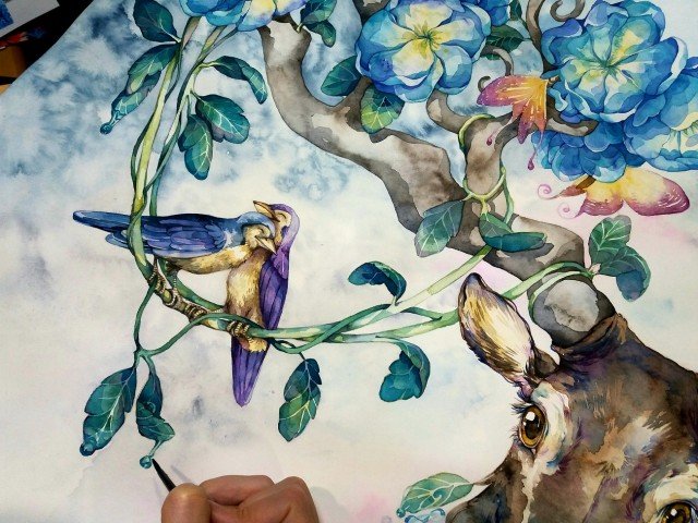 Formed by Water - Commissioned Watercolor Painting