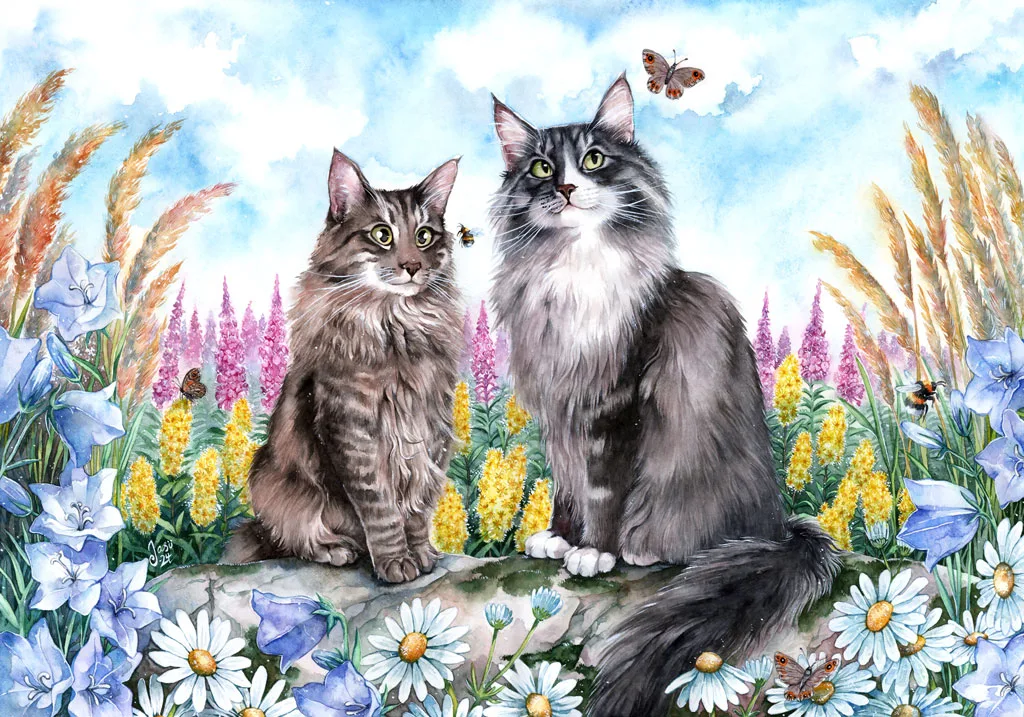 Cat Portrait Commission Viljo Erkki
