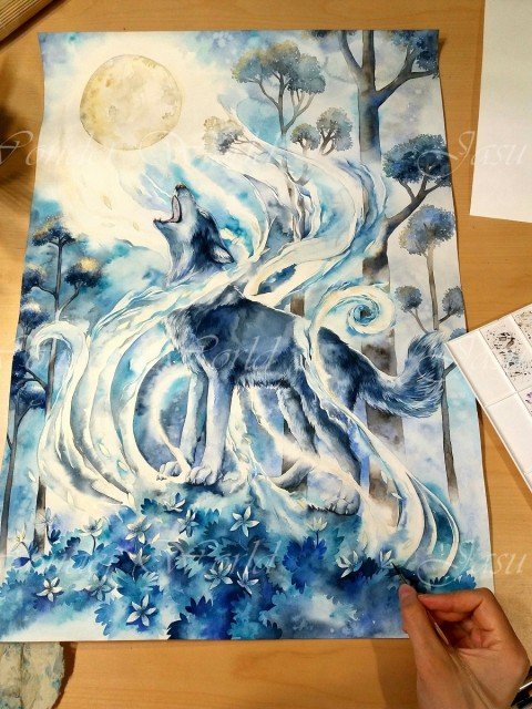 A SONG TO THE MOON - COMMISSION PROGRESS