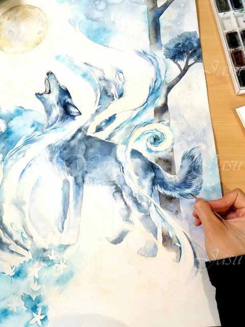 A SONG TO THE MOON - COMMISSION PROGRESS