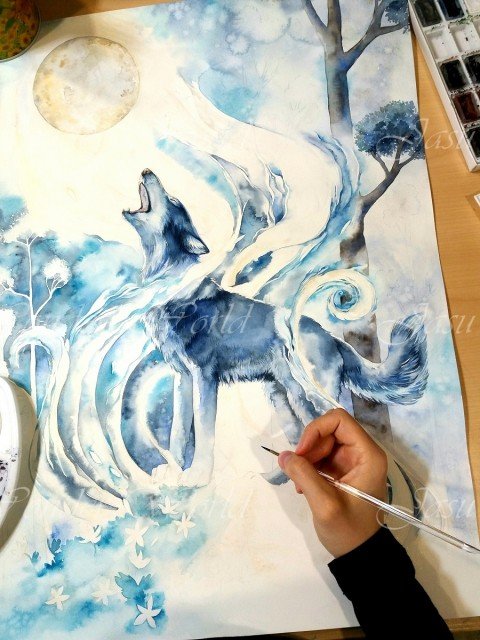 A SONG TO THE MOON - COMMISSION PROGRESS