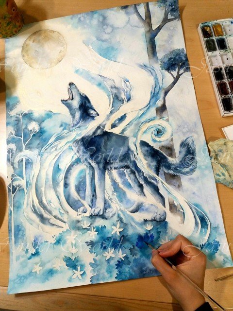 A SONG TO THE MOON - COMMISSION PROGRESS