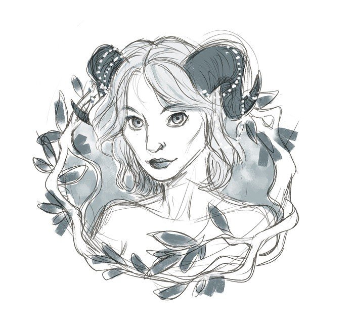 Faunus Lady - A Commissioned Digital Logo Design