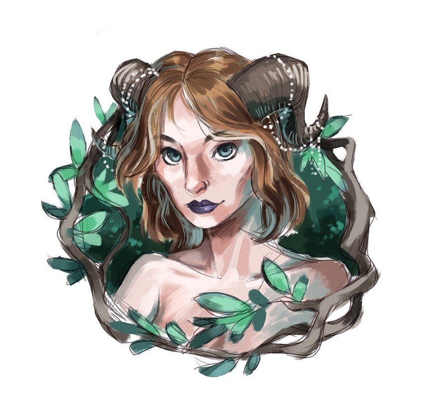 Faunus Lady - A Commissioned Digital Logo Design