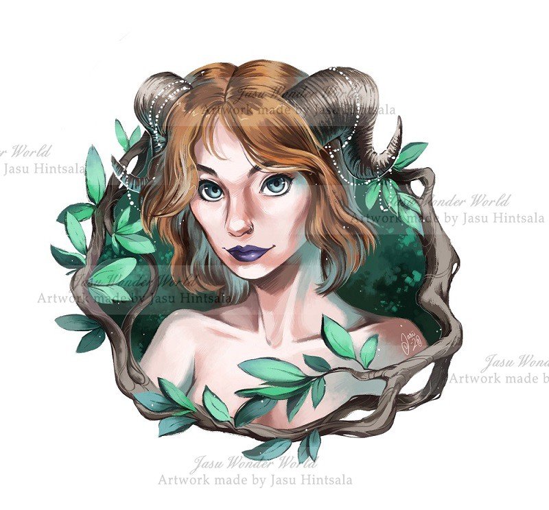 Faunus Lady - A Commissioned Digital Logo Design
