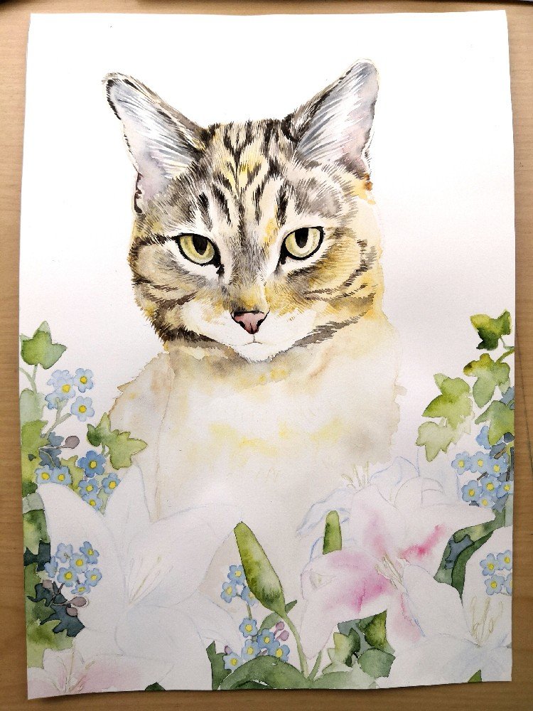 My Second Cat Portrait Commission