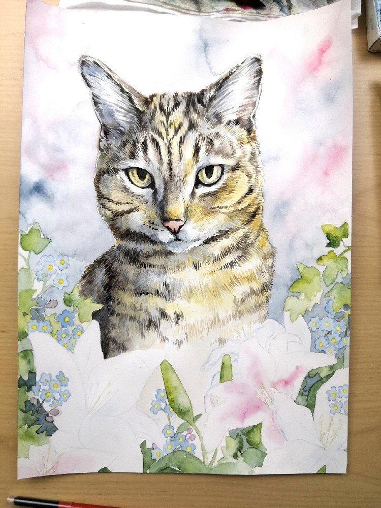 My Second Cat Portrait Commission