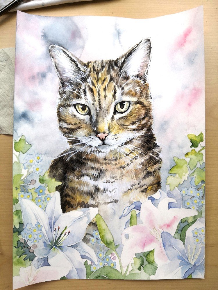 My Second Cat Portrait Commission