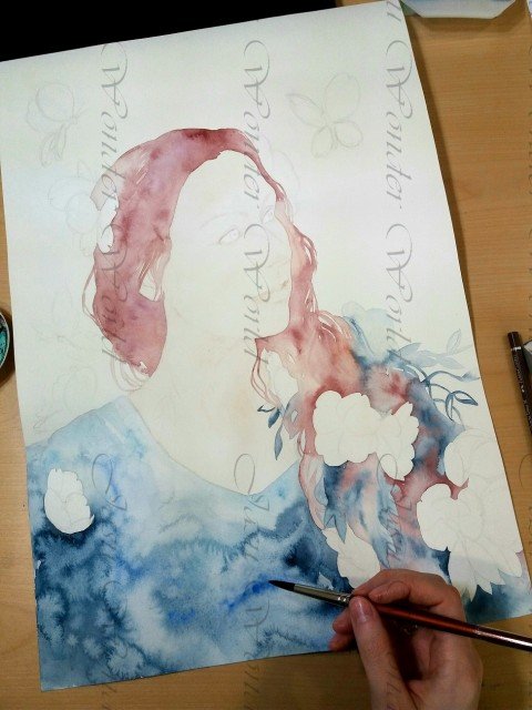Watercolor Portrait Painting