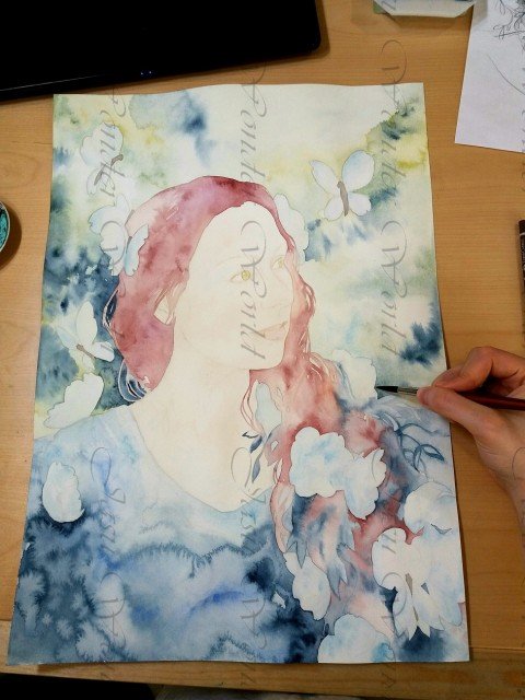 Watercolor Portrait Painting