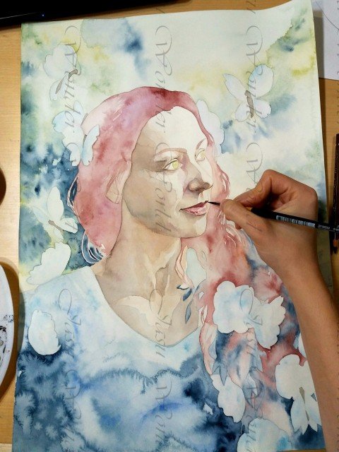 Watercolor Portrait Painting