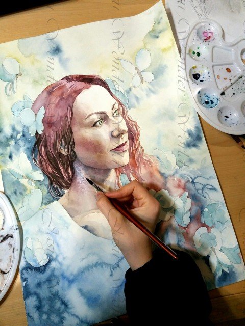 Watercolor Portrait Painting