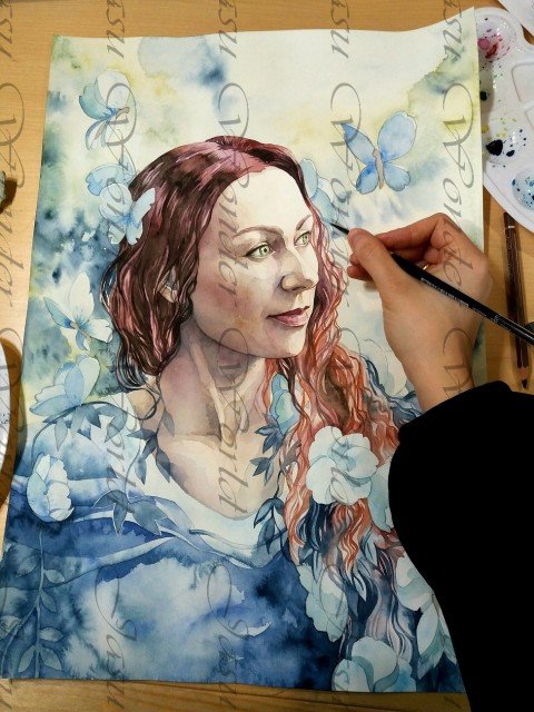 Watercolor Portrait Painting
