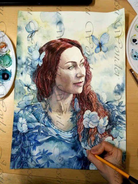 Watercolor Portrait Painting