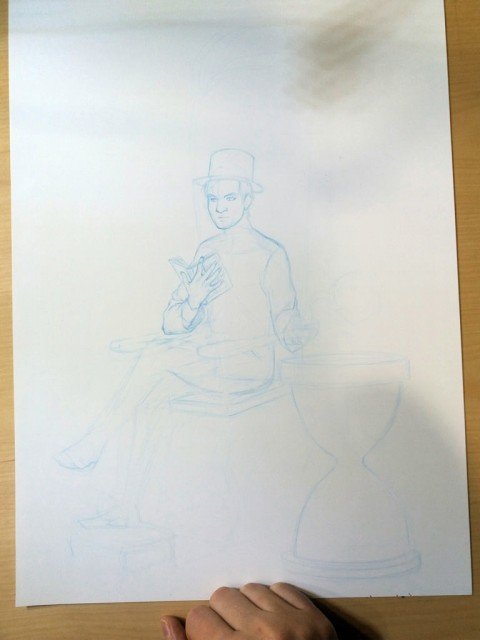ALICE IN WONDERLAND THEMED DRAWING - COMMISSION PROGRESS