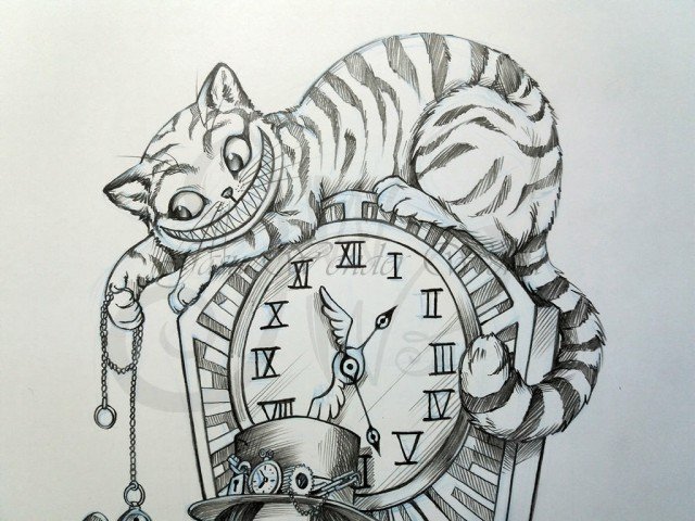 ALICE IN WONDERLAND THEMED DRAWING - COMMISSION PROGRESS